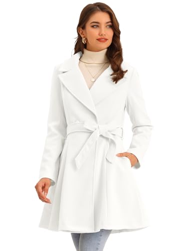 Winter Peacoat Shawl Lapel Overcoat Single Breasted Belted Long Trench Coats J970566
