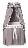 Gray/White Baby Bassinet with Canopy Bedding R63462