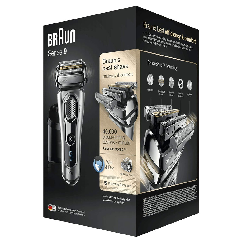 Silver Electric Shaver with Clean & Charge Station and Travel Case K56091