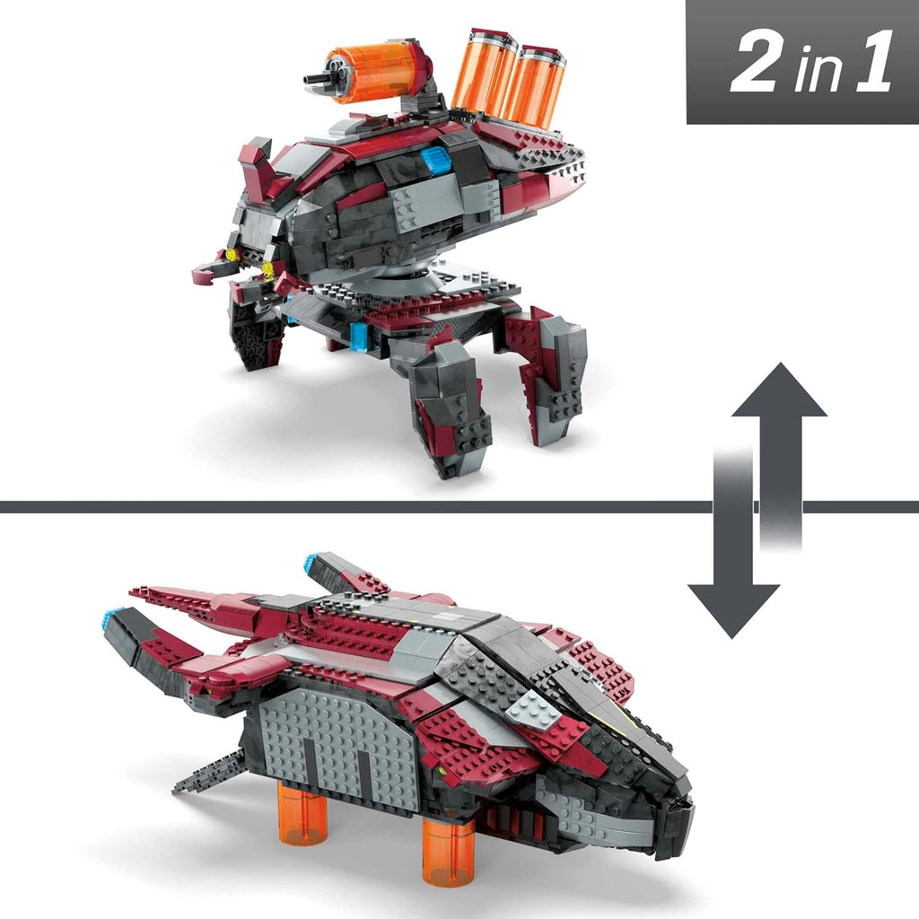 1214 Pieces Banished Phantom Aircraft Building Set with 4 Micro Action Figures Y907