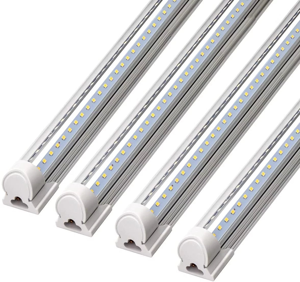 8FT 72W 9000LM 5000K Daylight White T8 Linkable LED Shop Light, 4 Packs T9378