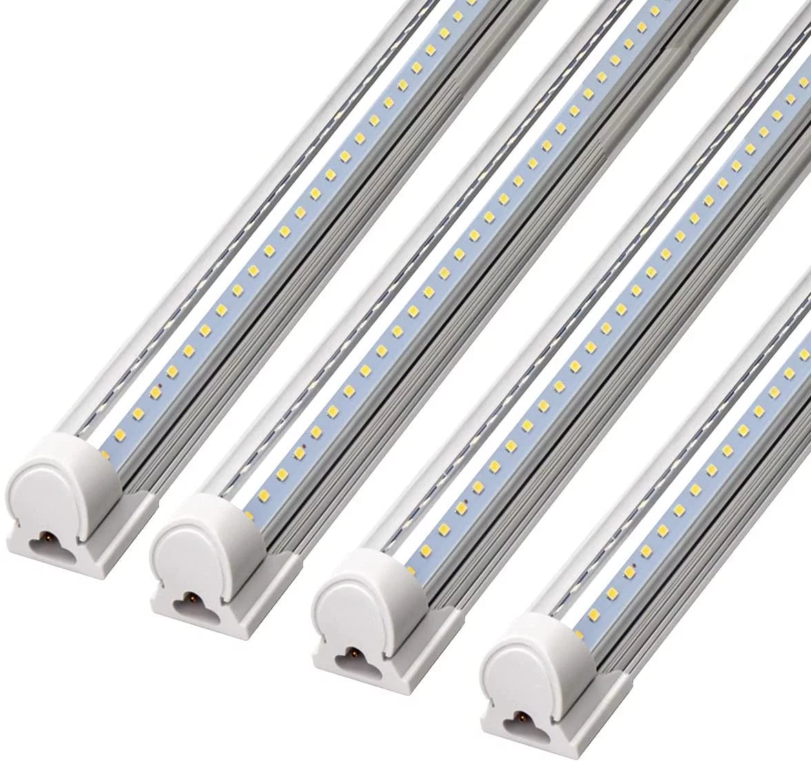 8FT 72W 9000LM 5000K Daylight White T8 Linkable LED Shop Light, 4 Packs T9378