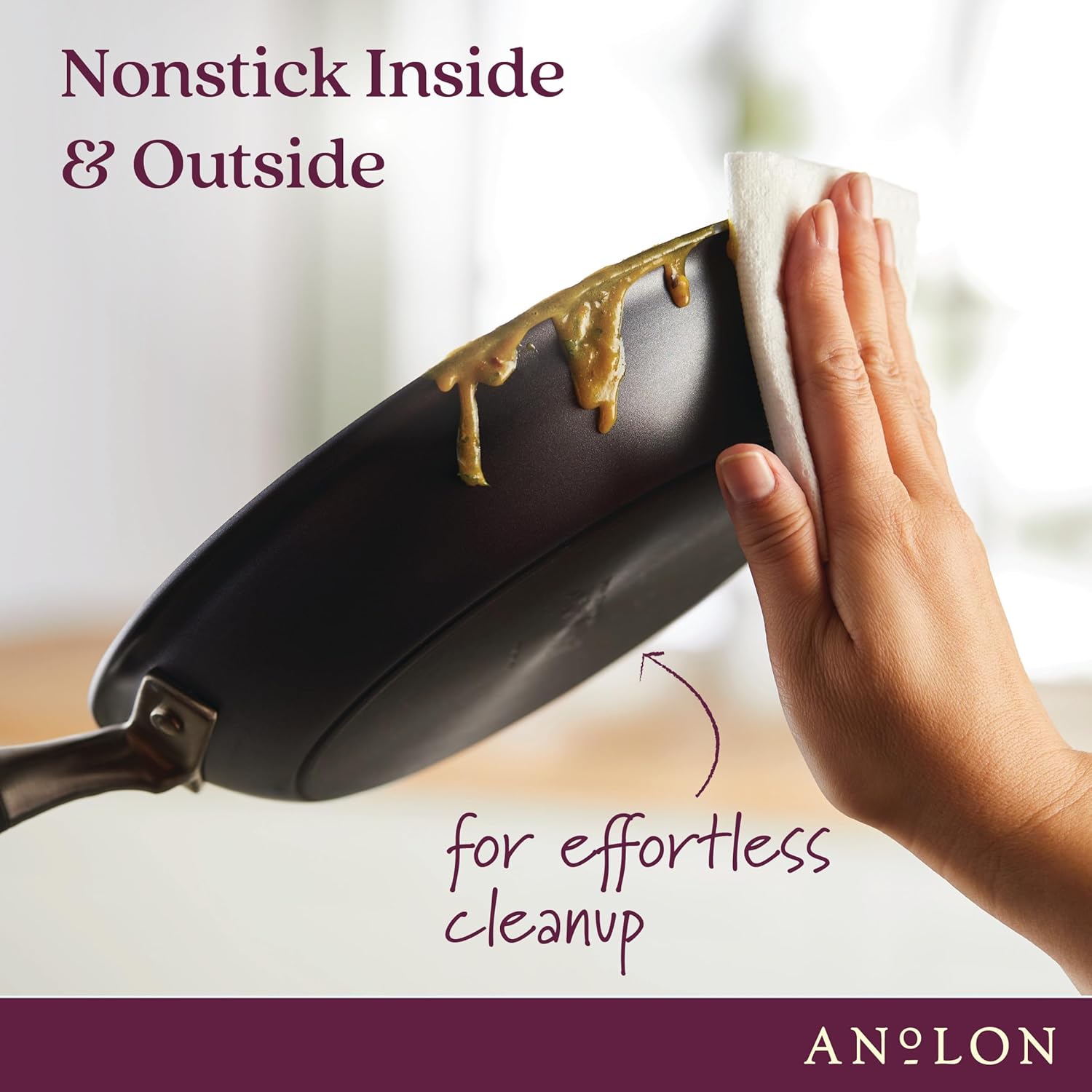 Hard-Anodized Nonstick Skillets 2 Piece Set 10.25-Inch & 12.75-Inch Moonstone D50754