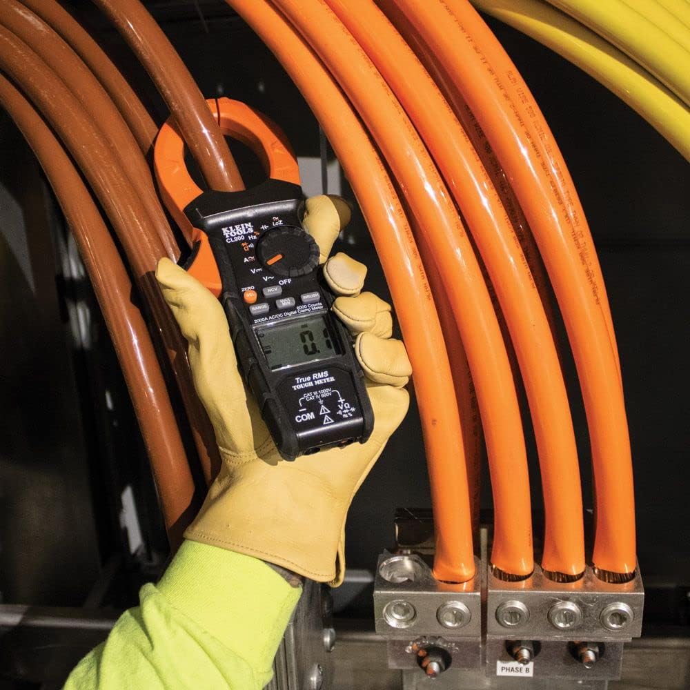 Digital Clamp Meter, Auto Ranging TRMS, AC/DC Voltage/Current, 2000A, LoZ, Continuity, Frequency, NCVT, Temp, 1000V G76744