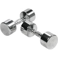 Solid Steel Chrome Dumbbell 50 lbs V9084