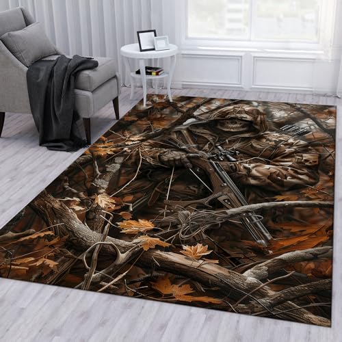 Camo Deer Hunting Rug 3x5 ft M896465
