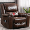 Dark Brown Genuine Leather Power Lift Recliner Chair R100842