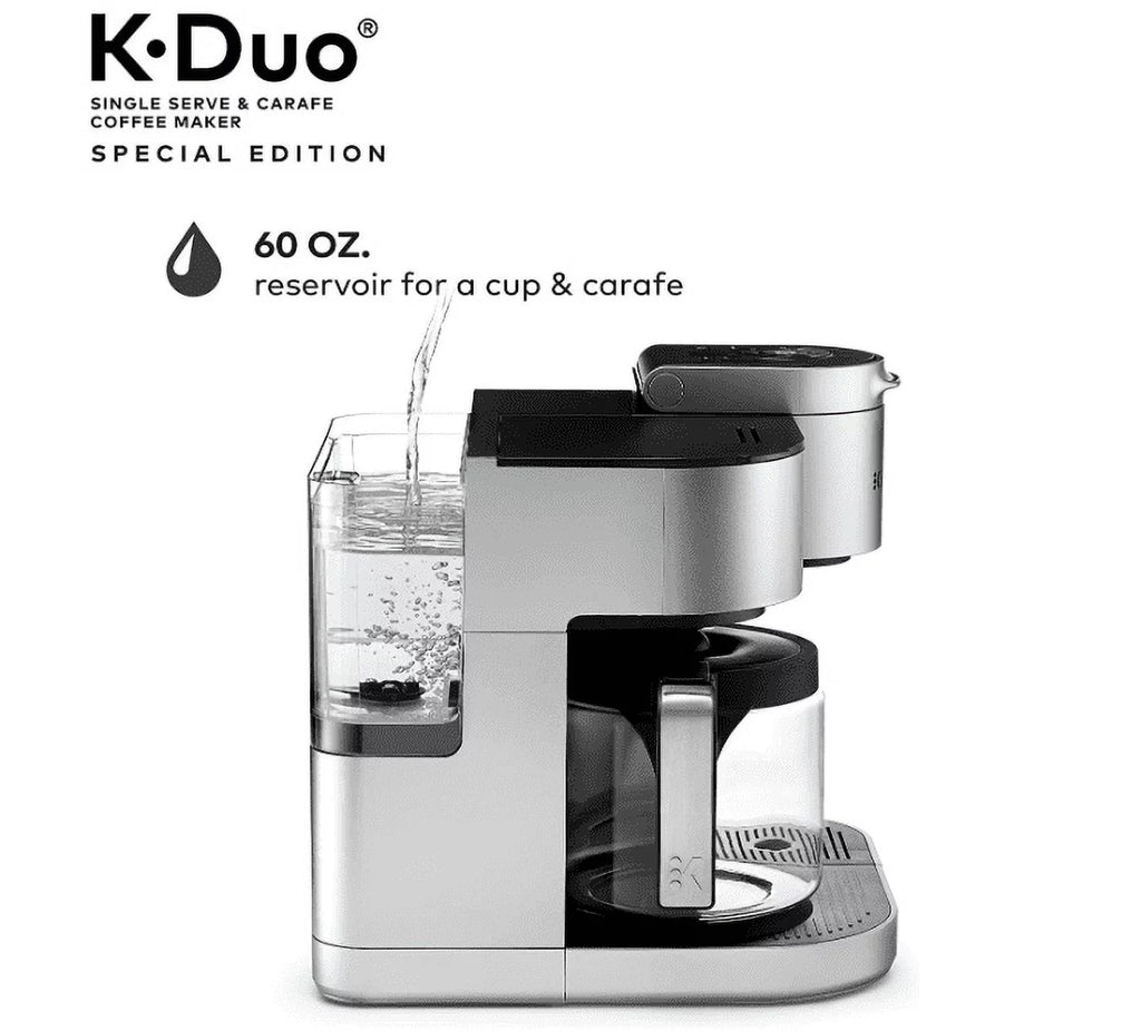 Silver Single Serve and 12-Cup Drip Coffee Maker U507