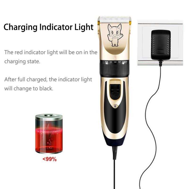 Dog Grooming Kit Clippers Low Noise Electric Quiet Rechargeable Cordless H821