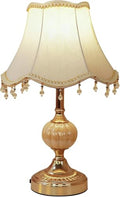 Classical Table Lamp with Fabric Drum Shade and Gold Base P3654