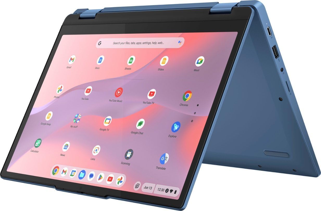 12.2" WUXGA Touch Screen Laptop, Intel Processor N100, 4GB Memory, 64GB eMMC Storage, Chrome OS, Abyss Blue Z250390