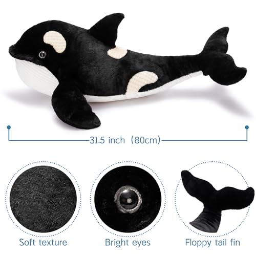 31.5Inch Orca Stuffed Animal Plush Soft Killer Whale M19850