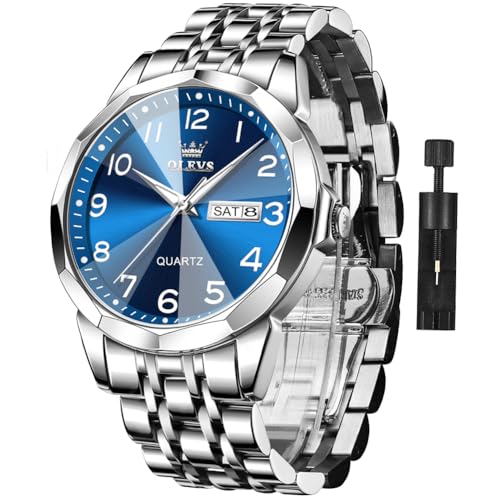 Stainless Steel Analog Quartz Date Luminous Wrist Watch G8072