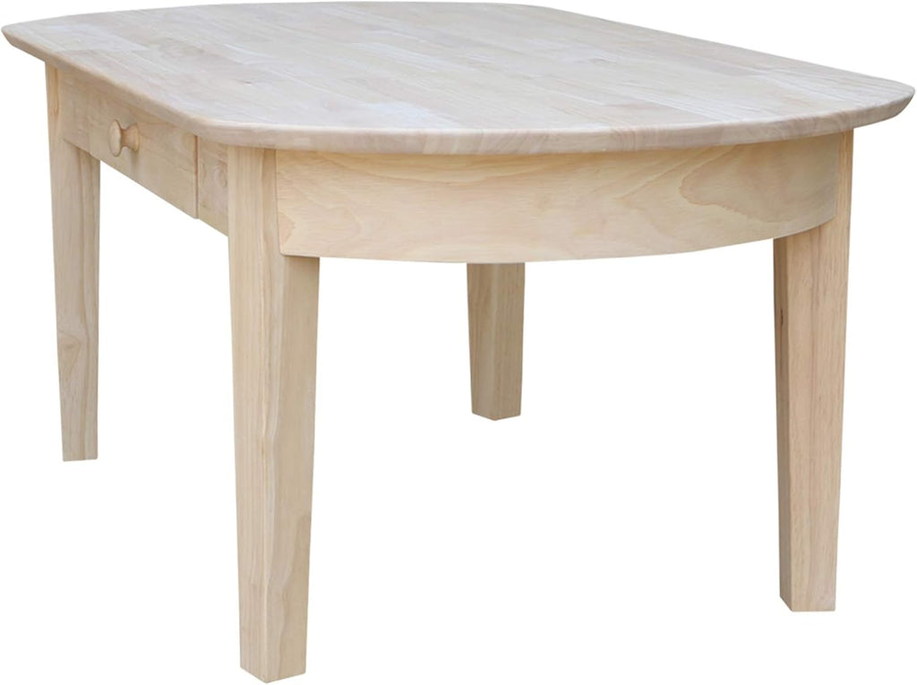 Oval Coffee Table, Unfinished Z495