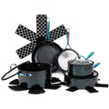 12-Piece Non-Stick Black & Rainbow Cookware Set N846022