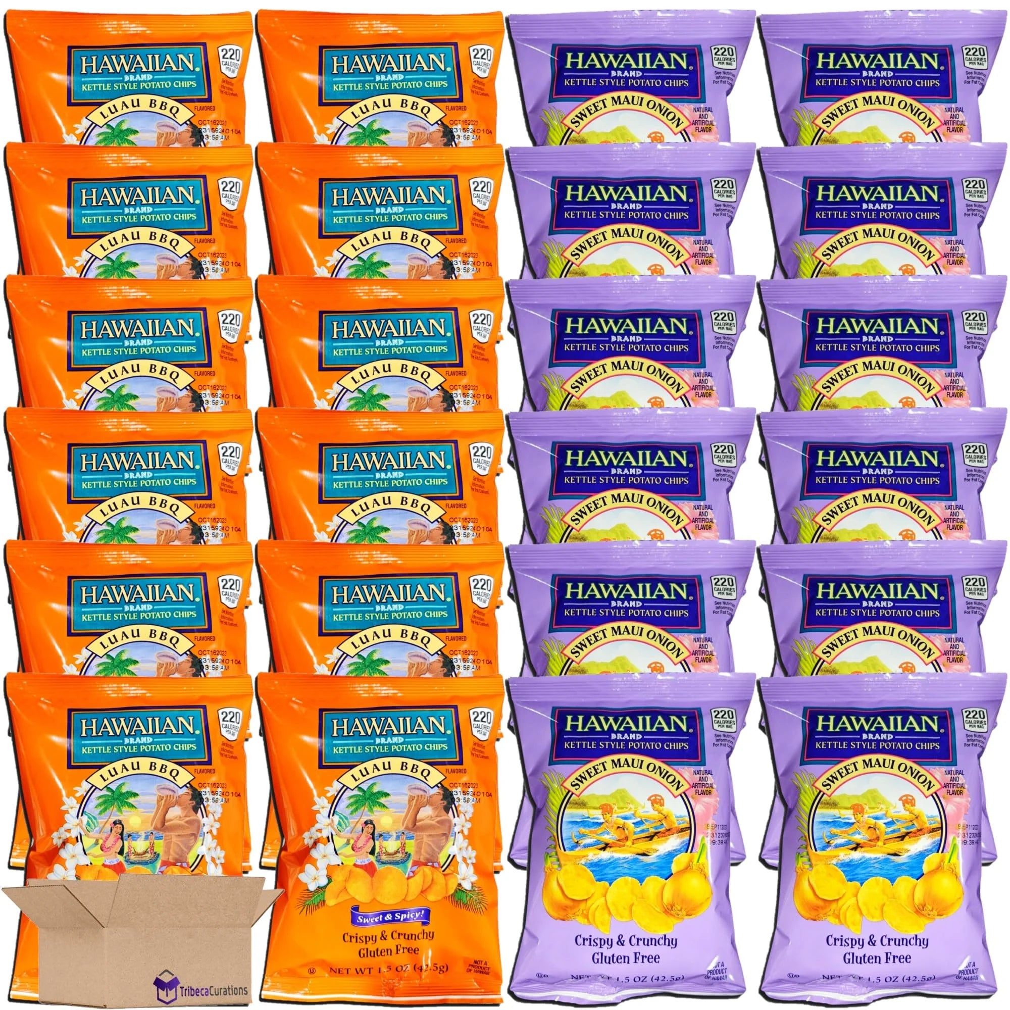 Hawaiian Kettle Style Potato Chips Combo Pack 1.5 Ounce Bag Z337615