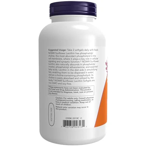 200 Softgels Sunflower Lecithin 1200 mg B84963