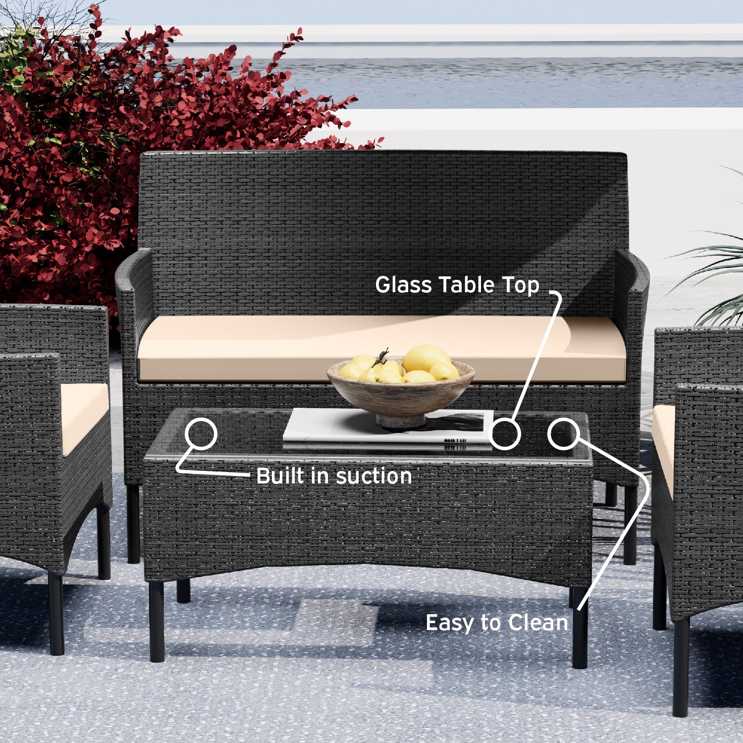 4-Piece Outdoor Patio Furniture Set F967387