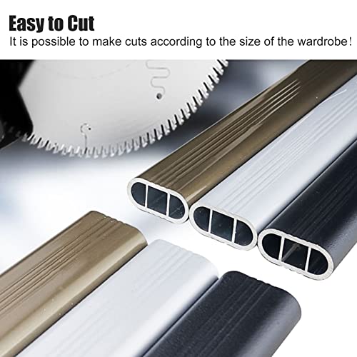 10 20 30 40 50 60 70 80cm Heavy Duty Closet Rod with Screws & Flange S751184