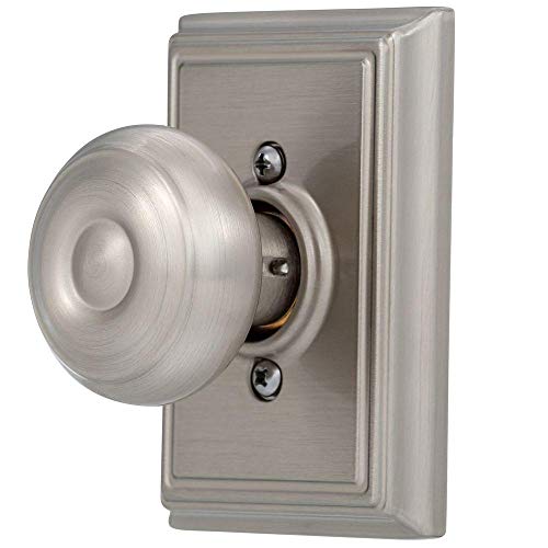Bright Brass Georgian Door Knob Privacy Lock U288