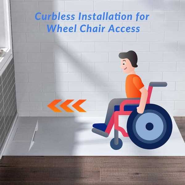 White Low Profile Shower Pan Base X284766