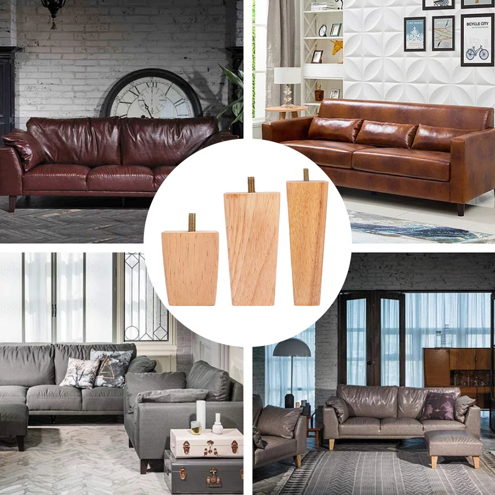 Set of 4 Wooden Furniture Legs W930238