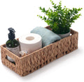Water Hyacinth Wicker Toilet Paper Basket 14.2 x 6.5 x 3.7 inch Z316493