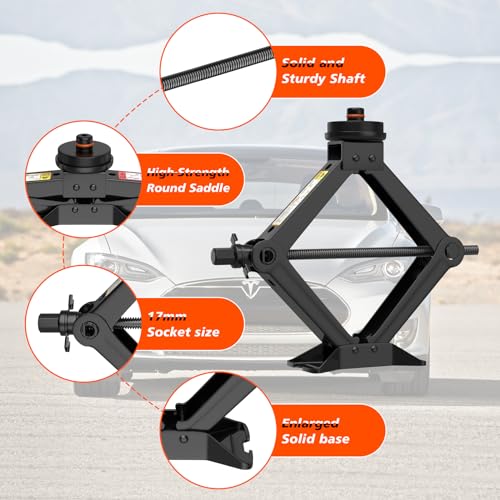 2.5 Ton Scissor Car Jack with Pucks S6512