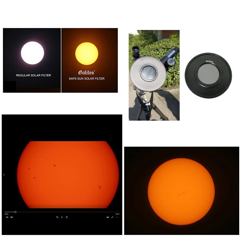 800mm x 80mm Astronomical Reflector Telescope with Smartphone Adapter and Solar Filter T309