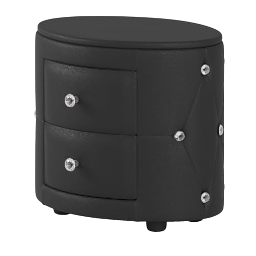 Queen Size Upholstered Bed with LED Headboard and 2 Nightstand H34923