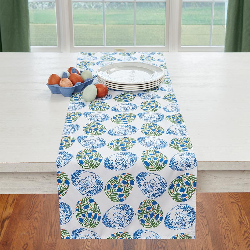 Easter Floral Egg Table Runner or Set of 4 Placemats