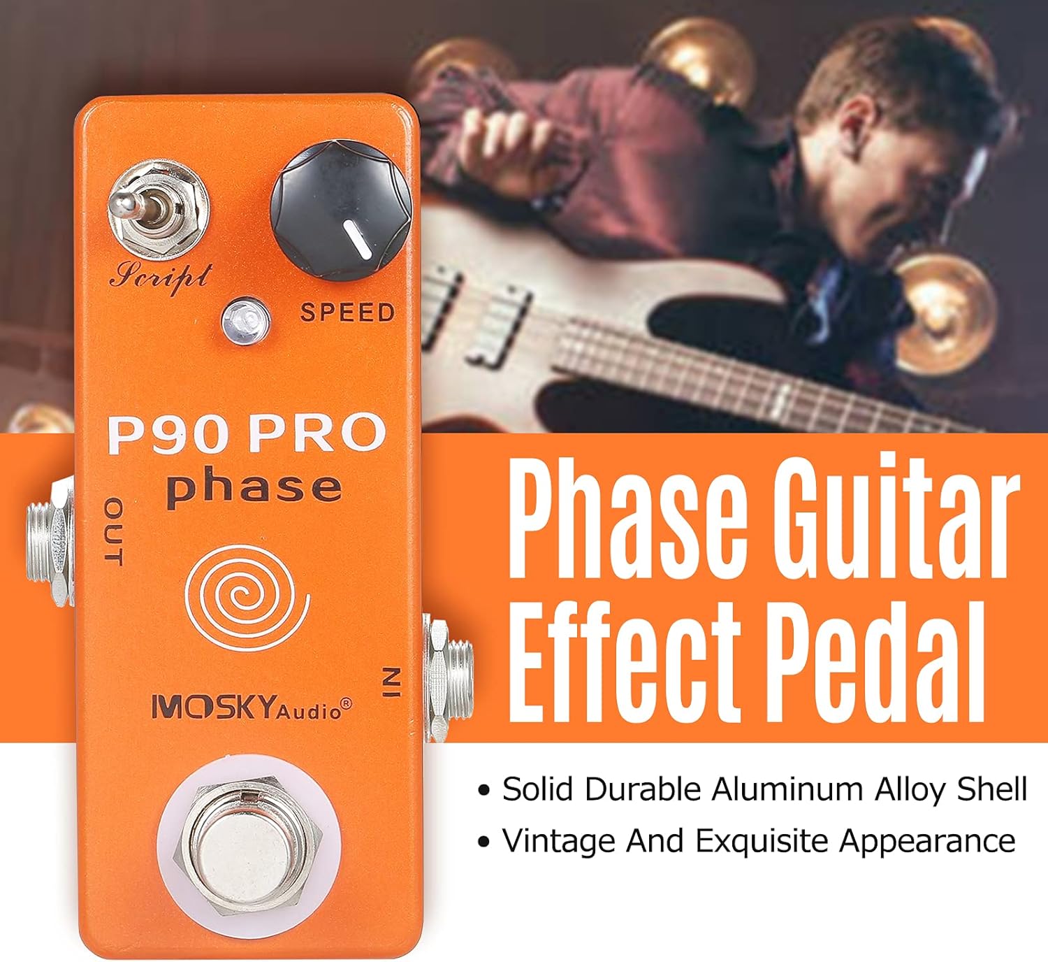 Mini Vintage Phaser Guitar Effect Pedal R4632