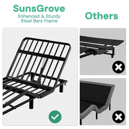 Twin XL Adjustable Bed Frame with Wired Remote Y93183