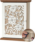 White Wood Key Holder with 6 Key Hook V534