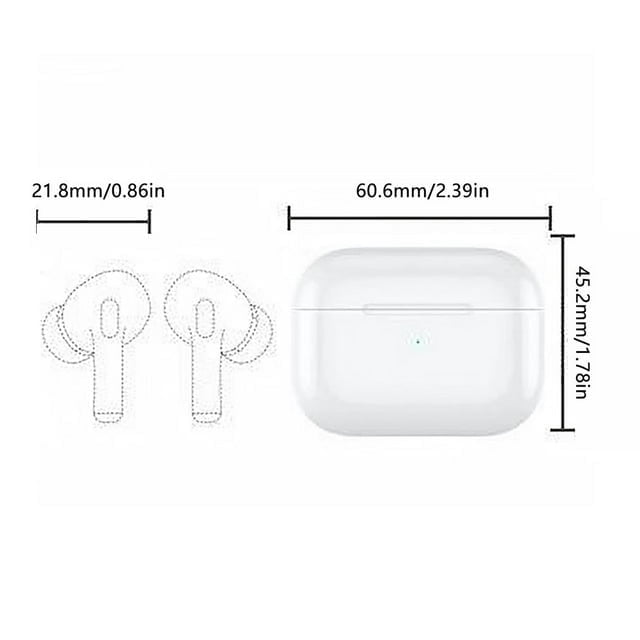 White Wireless Earphones with Charging Case H2002