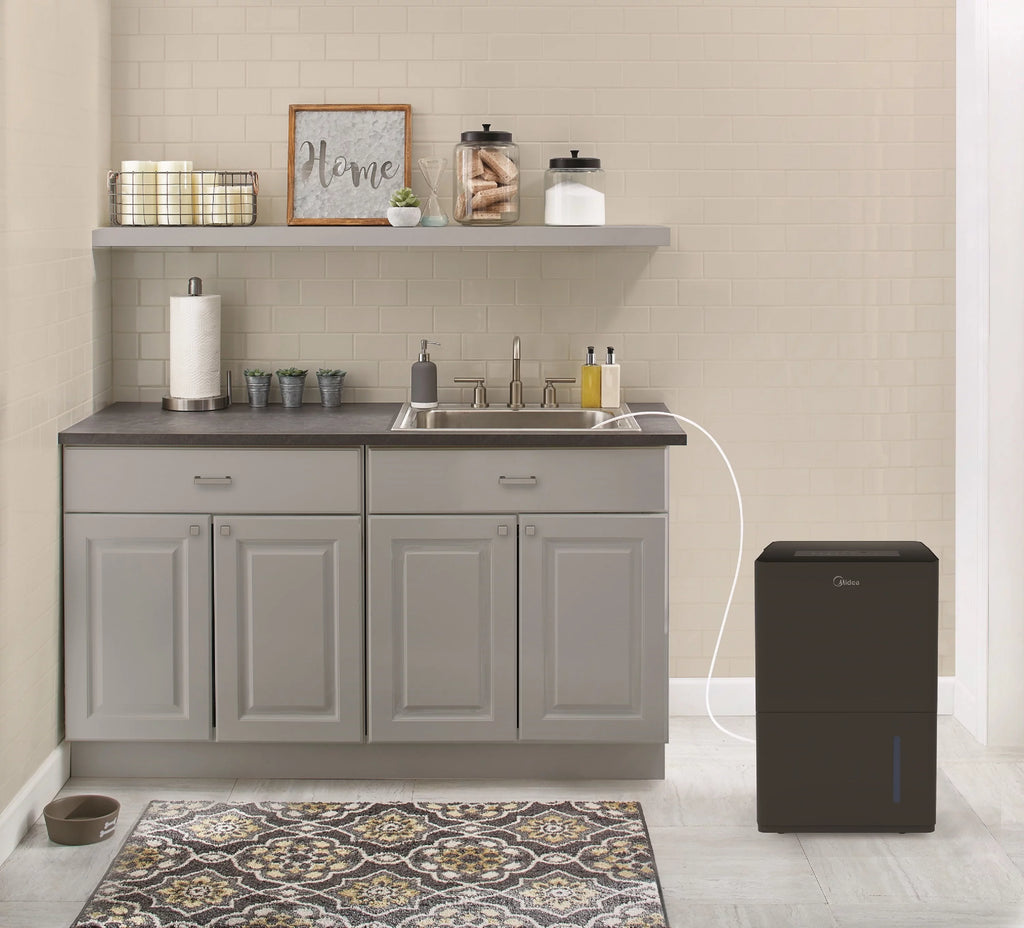 Black 50-Pint Smart Dehumidifier with Pump E77657