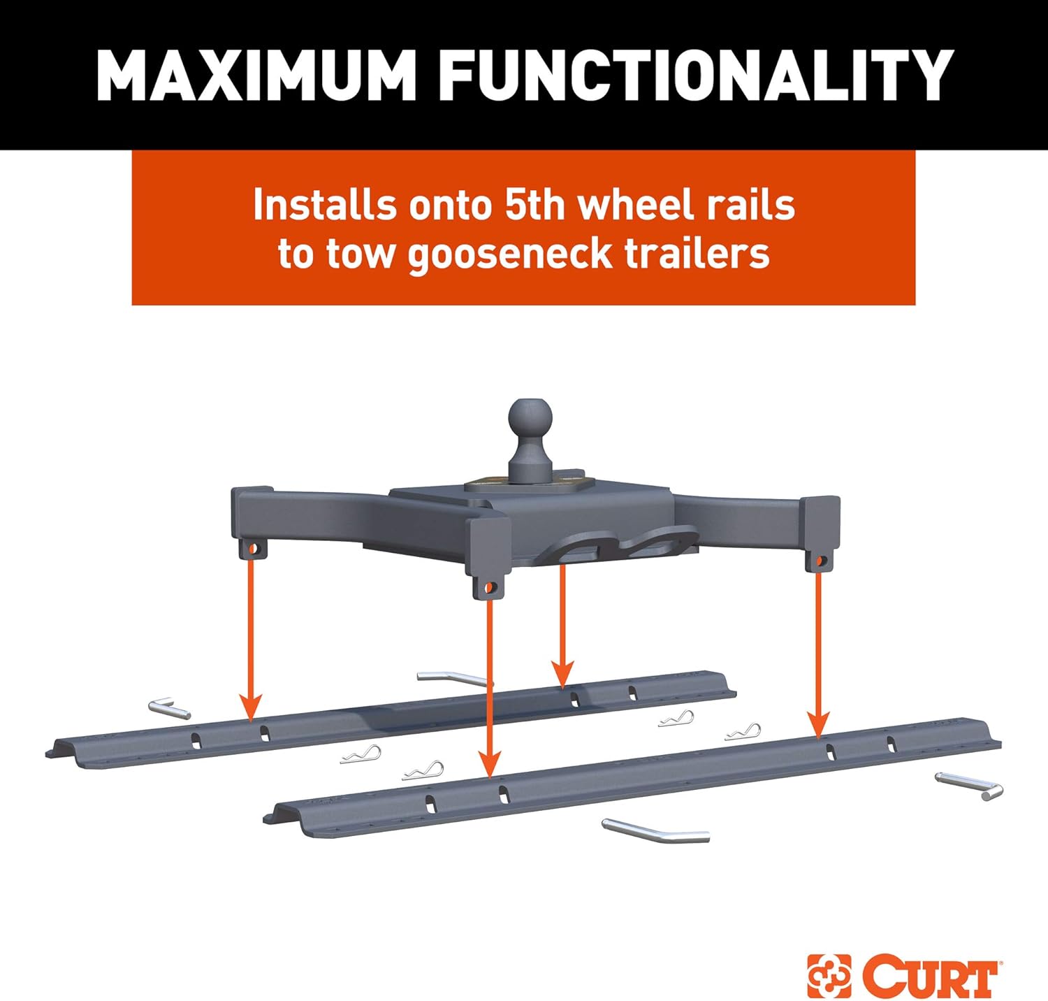 2-5/16-Inch 30,000 lbs 5th Wheel to Gooseneck Adapter Hitch O18546