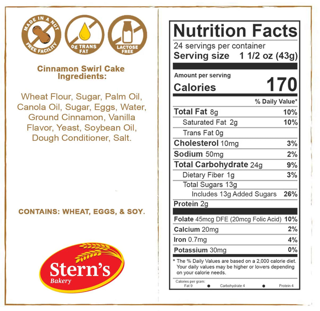 Cinnamon Buns Breakfast Pastry 18 Cookies Individually Wrapped 36 oz I87898