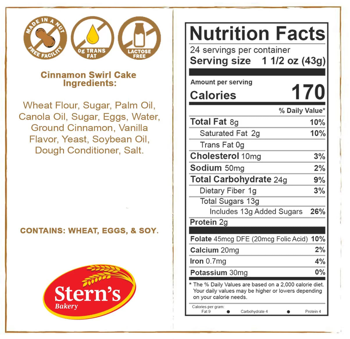 Cinnamon Buns Breakfast Pastry 18 Cookies Individually Wrapped 36 oz I87898
