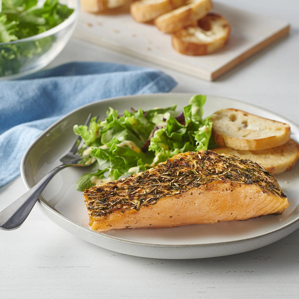 French-Style Herbs & Garlic Atlantic Salmon, Frozen 30 oz (6 Count, 5 oz Portions) U13642