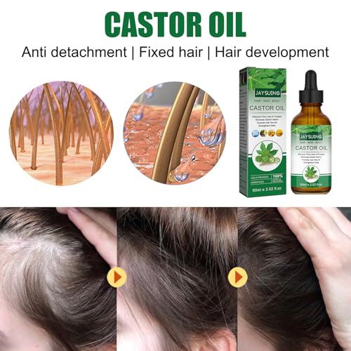 Cold Pressed Pure Castor Oil in Glass Bottle M526
