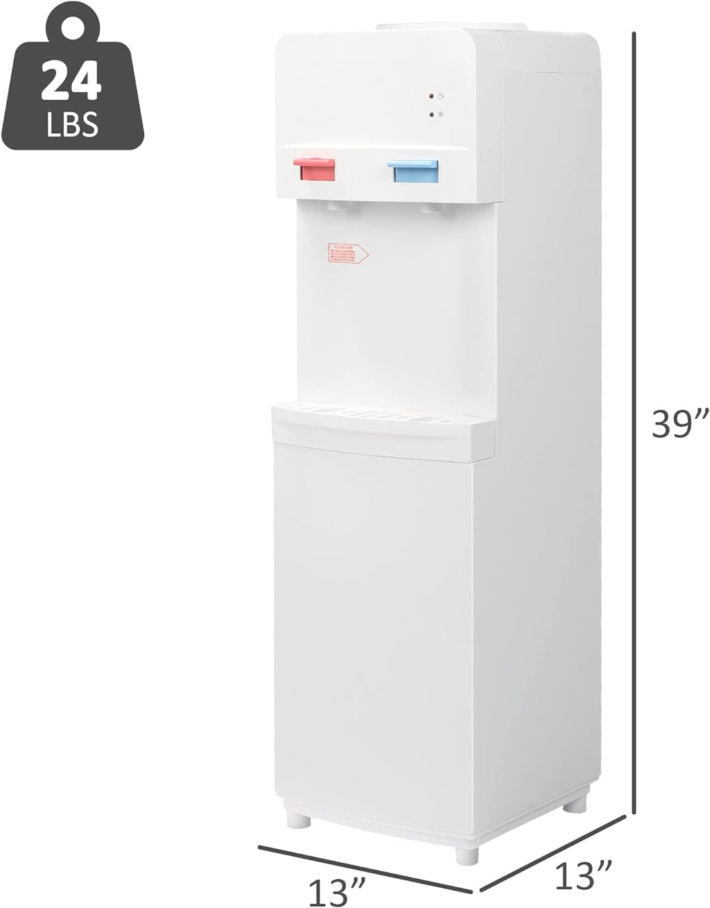White Stainless Steel Top Loading Water Cooler Dispenser L133900