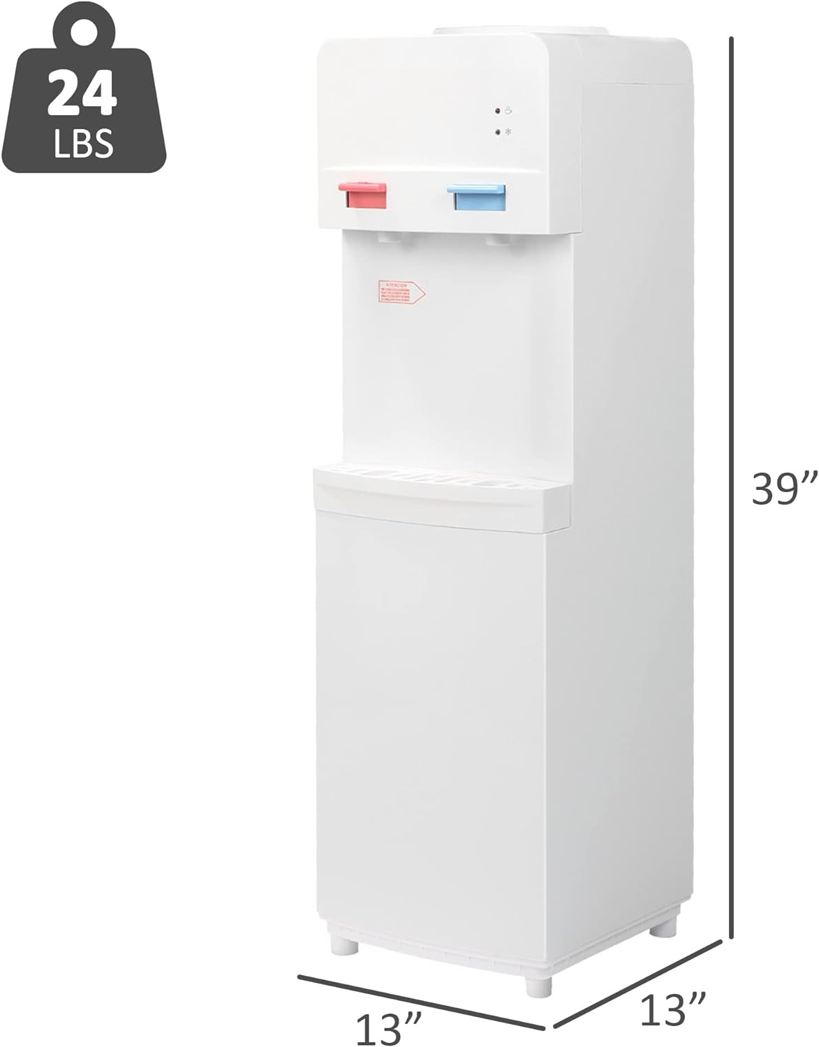 White Stainless Steel Top Loading Water Cooler Dispenser L133900