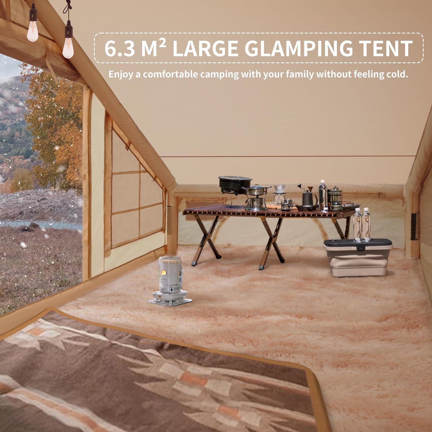 Large Inflatable Oxford Air Tent for 4-6 Persons Z782