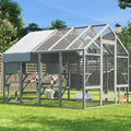 Large Catio Outdoor Cat Enclosure with 7 Platforms, 2 Resting Box and 2 Bridges, 71 x 71 x 97 inch V253199