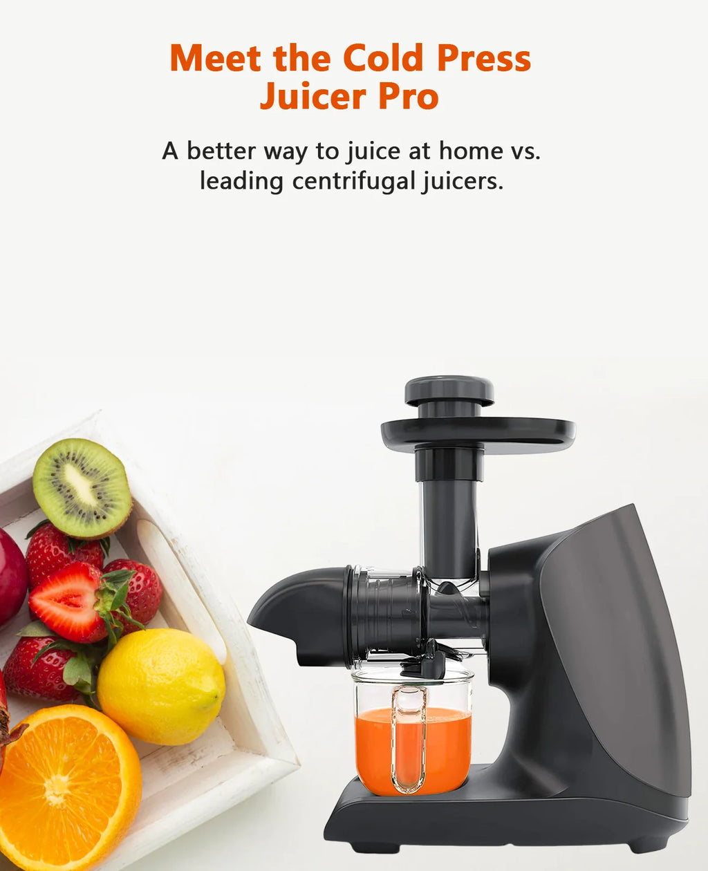 Cold Press Slow Juicer with Total Pulp Control (Black) B91145