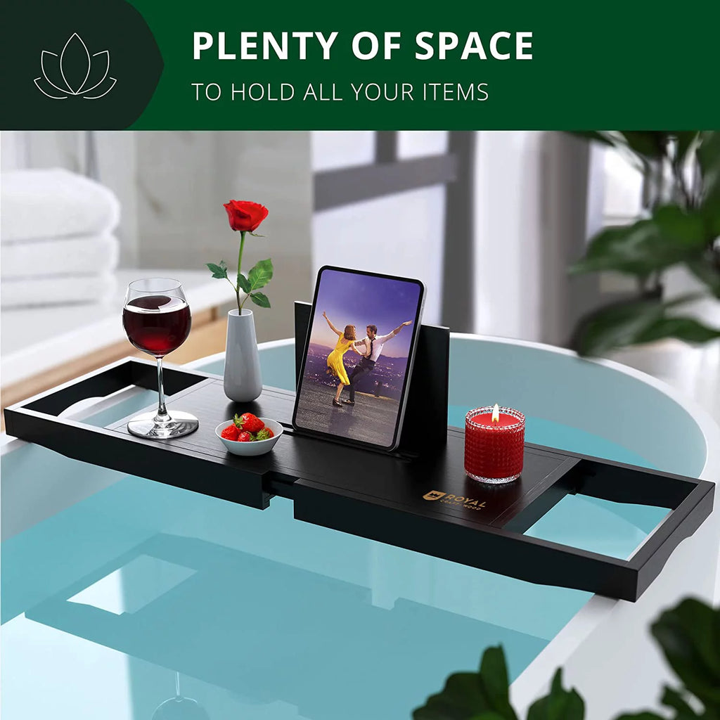 Black Bath Caddy Tray W90343