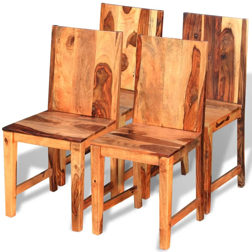 4 pcs Solid Sheesham Wood Dining Chairs A794