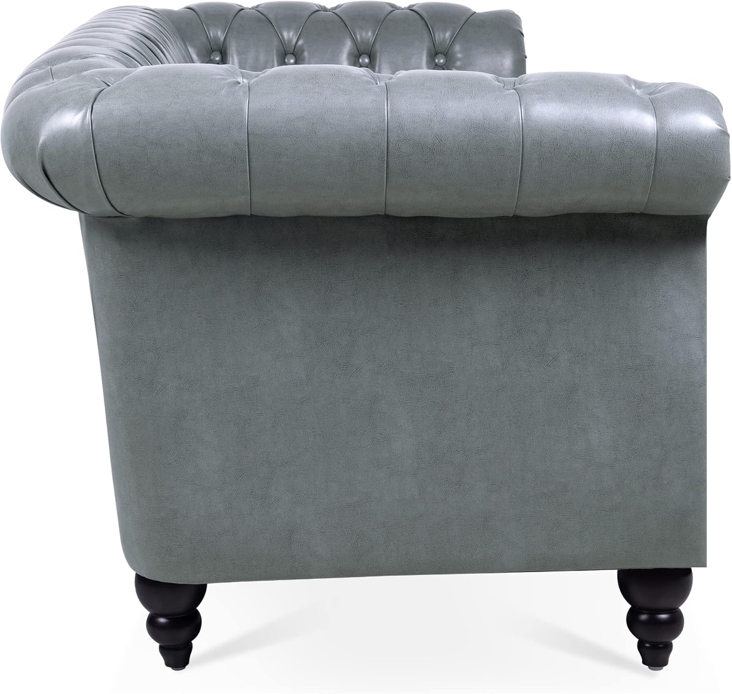 3-Seater PU Leather Chesterfield Sofa with Button Tufted F558528