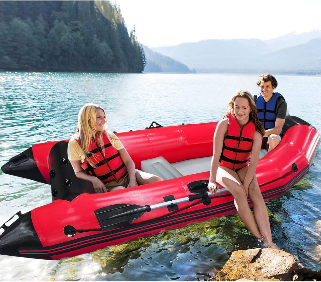 10 ft 4 Persons Inflatable Boat with Paddles Air Pump Carry Bag N905